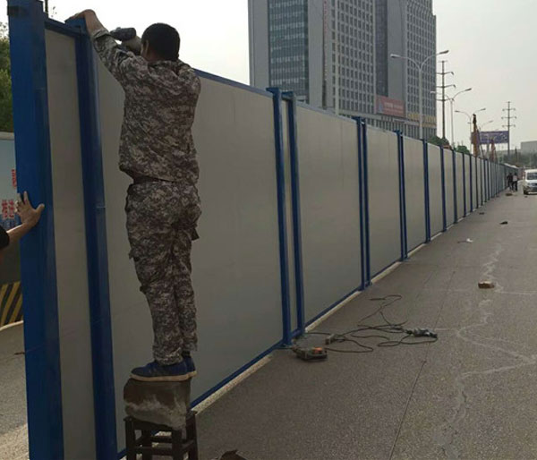 武漢PVC圍擋安裝施工現場